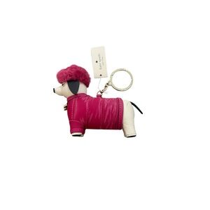 Kate Spade Pink Poodle Keychain